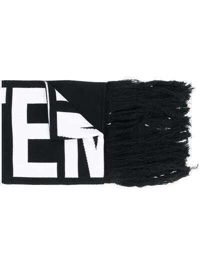 Vetements шарф с жаккардовым логотипом и бахромой UAH21AC307