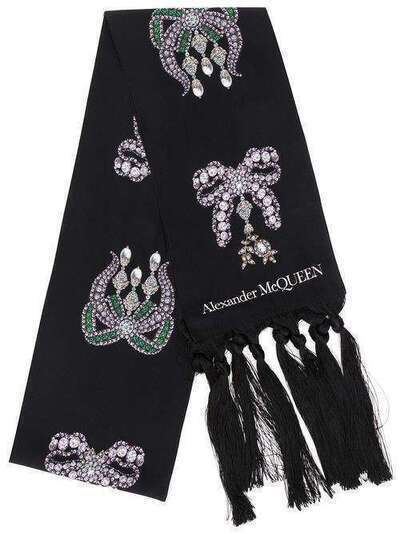 Alexander McQueen платок с принтом Skull 6109573005Q