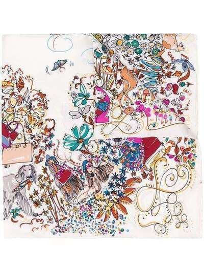 Salvatore Ferragamo платок с цветочным принтом 735106