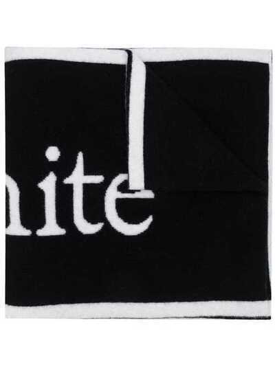 Off-White шарф с жаккардовым логотипом OWMA017E20KNI0011001