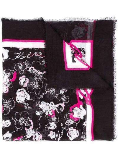 Karl Lagerfeld платок с цветочным принтом 205W3302908