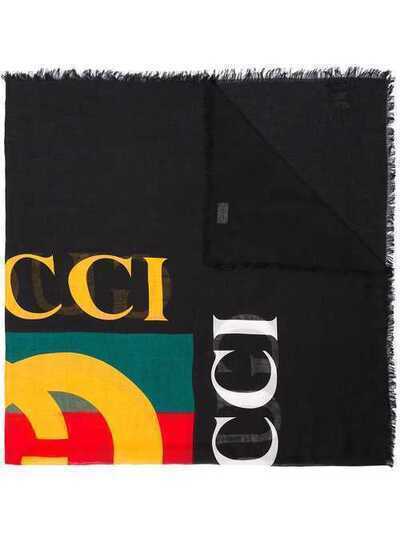 Gucci шаль с принтом логотипа 5289533G856
