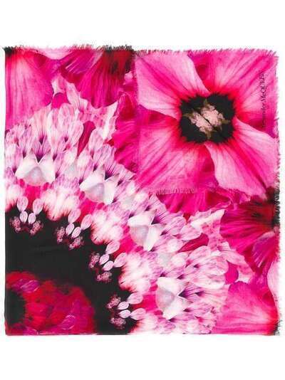 Alexander McQueen платок с цветочным принтом 6106233A34Q