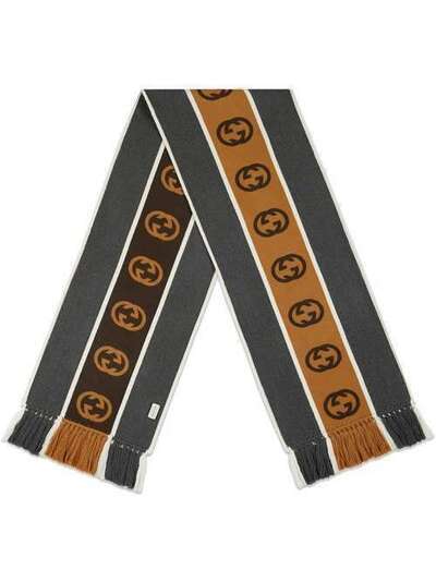 Gucci шарф в полоску с логотипом Interlocking G 5756054G184