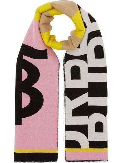 Burberry шарф с контрастным логотипом 8023073