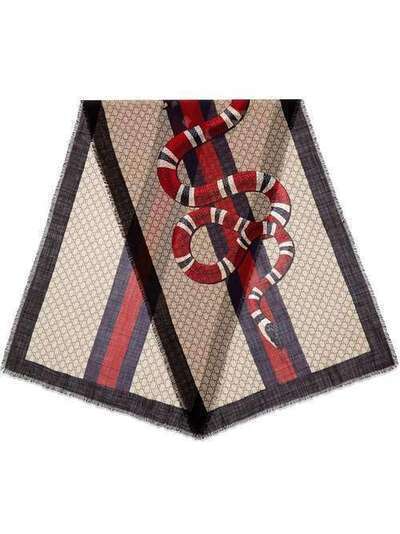 Gucci платок с принтом Kingsnake 4297334G200