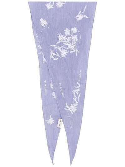 Acne Studios floral embroidery diamond-shaped scarf CA0058
