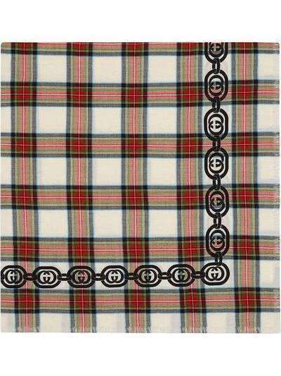 Gucci клетчатый платок с логотипом Interlocking G 5975344G200