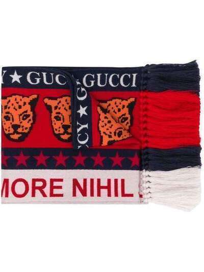 Gucci шарф с изображением леопардов 5474684G158