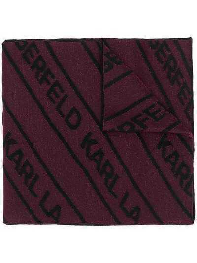 Karl Lagerfeld шарф вязки интарсия с логотипом 96KW3301555