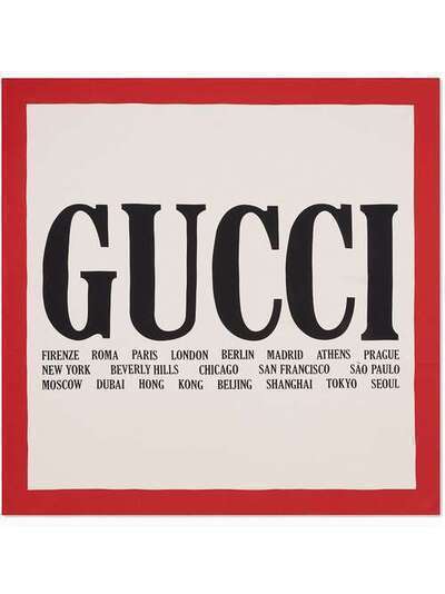 Gucci платок с принтом 'Gucci Cities' 5195903G001