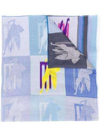 Etro платок с бахромой и логотипом 1T8119318