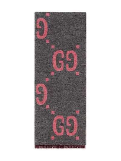 Gucci жаккардовый шарф с узором GG 5580073G636