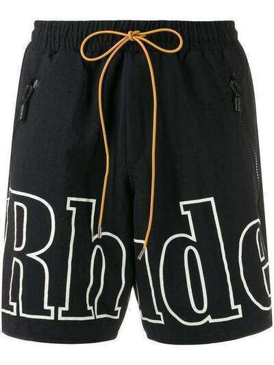 Rhude плавки-шорты с логотипом 04ASR02501