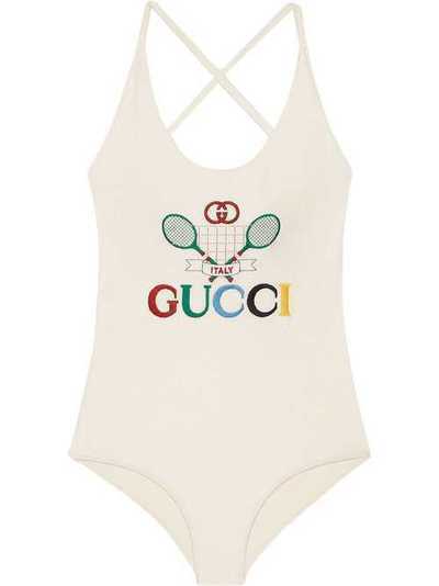 Gucci слитный купальник с логотипом 501899XJBK6