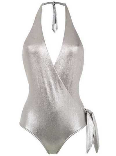 Adriana Degreas wrap style Argento swimsuit V19MATP0029