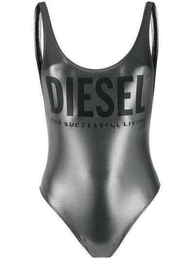 Diesel купальник с эффектом металлик и логотипом 00SUXZ0WAWF