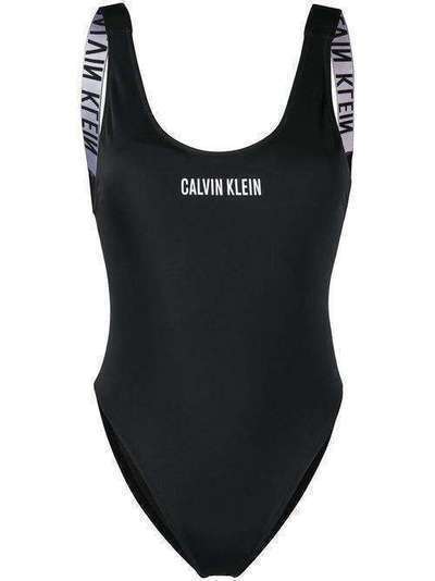 Calvin Klein слитный купальник с логотипом KW0KW00980BEH