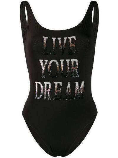 Alberta Ferretti купальник с надписью Live Your Dream J42011692