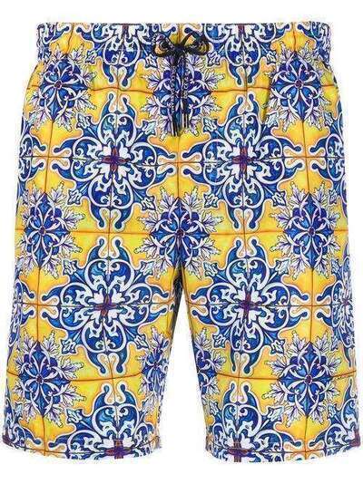 Dolce & Gabbana плавки-шорты с принтом Maiolica M4A13THSMJZ