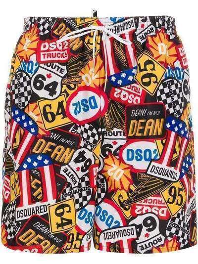Dsquared2 плавки-шорты с логотипом D7N583250ISA01
