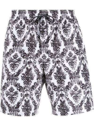 Dolce & Gabbana короткие плавки-шорты с принтом M4A13THSMH8