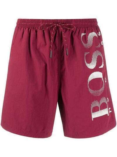 BOSS плавки-шорты с логотипом 50371268