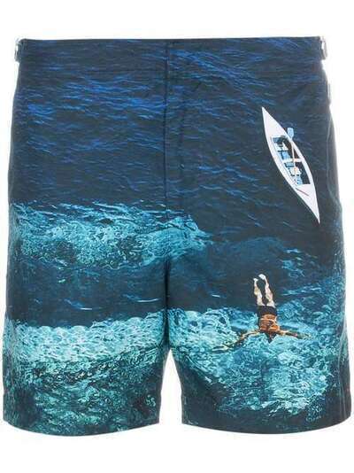 Orlebar Brown пляжные шорты средней длины 'Deep Sea' 264511