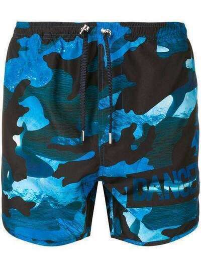 Neil Barrett плавательные шорты 'Dance' с камуфляжным принтом PBCB113LL079