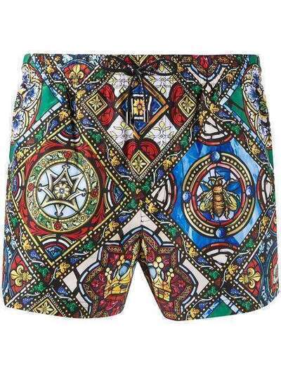 Dolce & Gabbana плавки-шорты с принтом M4A06THSMIC