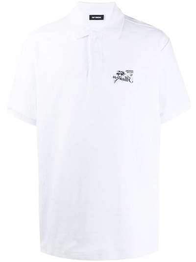 Raf Simons рубашка-поло с вышитым логотипом 19214219015