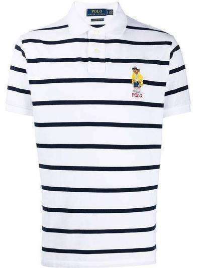 Polo Ralph Lauren полосатая рубашка-поло с аппликацией 710795723