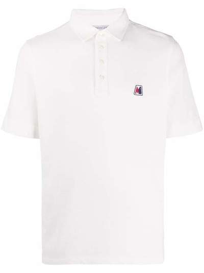 Moncler рубашка поло с нашивкой-логотипом 8A7180084556