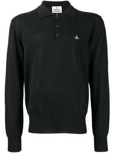 Vivienne Westwood logo embroidered polo shirt S25HA0400S16435