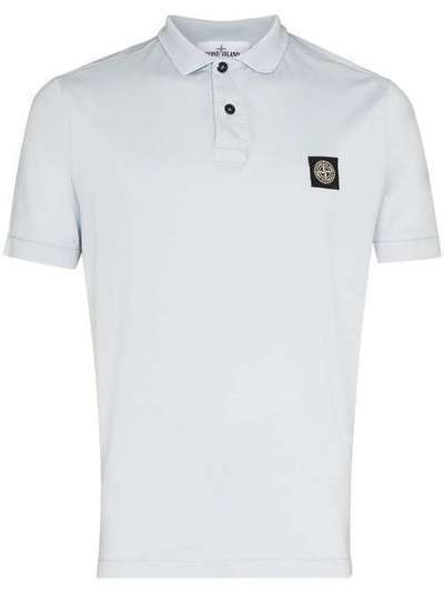 Stone Island рубашка поло с вышитым логотипом 721522613