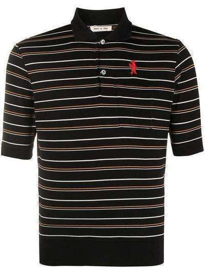 Marni полосатая рубашка-поло с вышитым логотипом POMU0021L0S23620