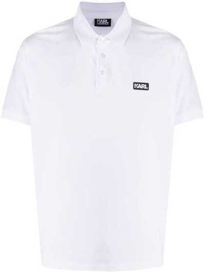 Karl Lagerfeld рубашка-поло с нашивкой-логотипом 7550280501221