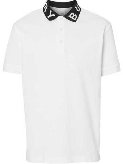 Burberry рубашка-поло из ткани пике с логотипом 8013502
