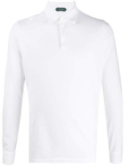 Zanone рубашка-поло с длинными рукавами 812294ZJ397