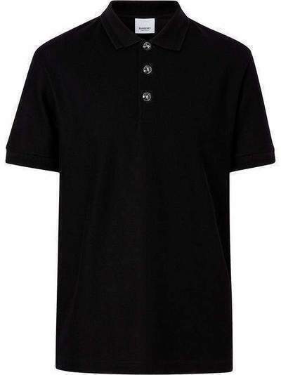 Burberry рубашка-поло с тиснеными пуговицами 8027056