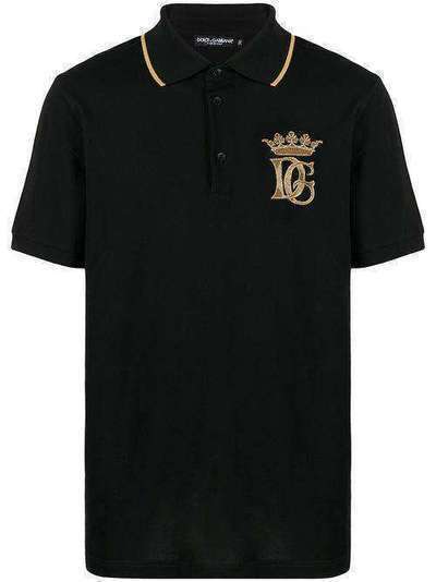 Dolce & Gabbana рубашка-поло с вышитым логотипом G8LB0ZG7WDB