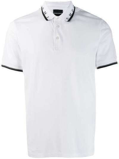 Emporio Armani рубашка-поло с логотипом на воротнике 3G1FL31JBQZ