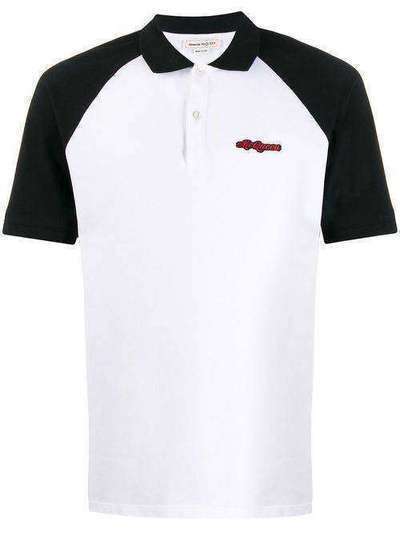 Alexander McQueen рубашка-поло с вышитым логотипом 609599QOX33