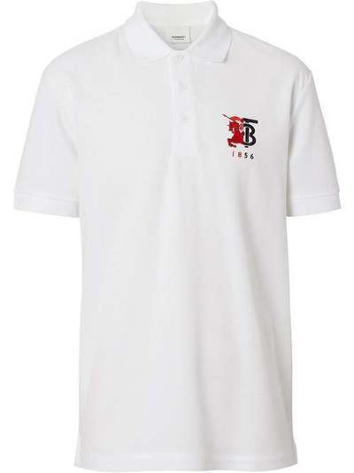 Burberry рубашка-поло с контрастным логотипом 8025756