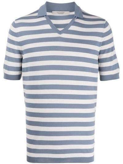 La Fileria For D'aniello полосатая рубашка-поло с V-образным вырезом 5711620623