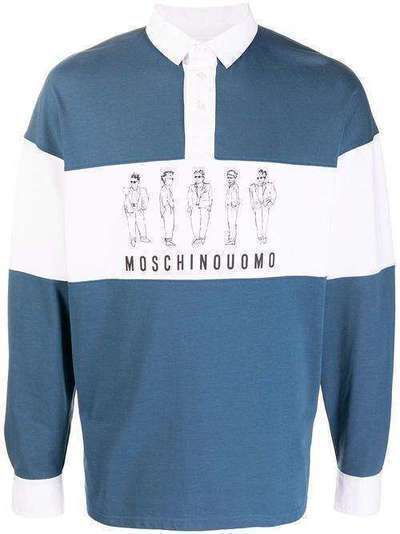 Moschino рубашка поло с принтом Characters J12077041