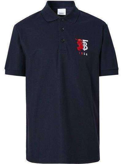 Burberry рубашка-поло с контрастным логотипом 8025755