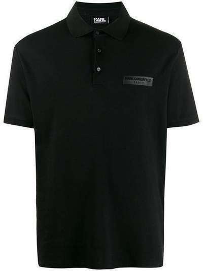 Karl Lagerfeld рубашка-поло с нашивкой-логотипом 7550210592222