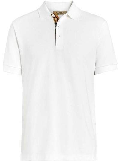 Burberry рубашка-поло с клетчатой отделкой 8000919
