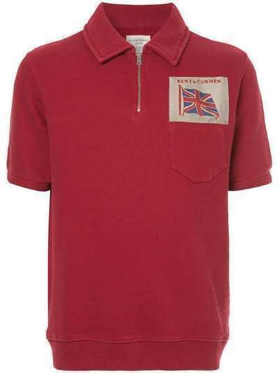 Kent & Curwen рубашка-поло с заплаткой с флагом K3768ER080